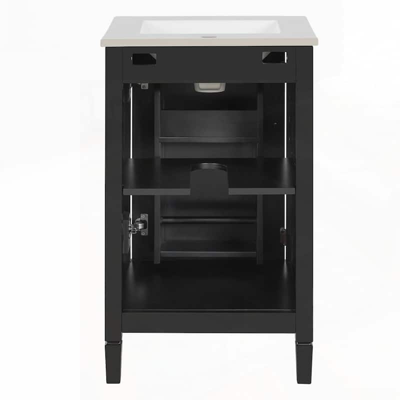 Freestanding Bathroom Vanity with Ceramic Sink