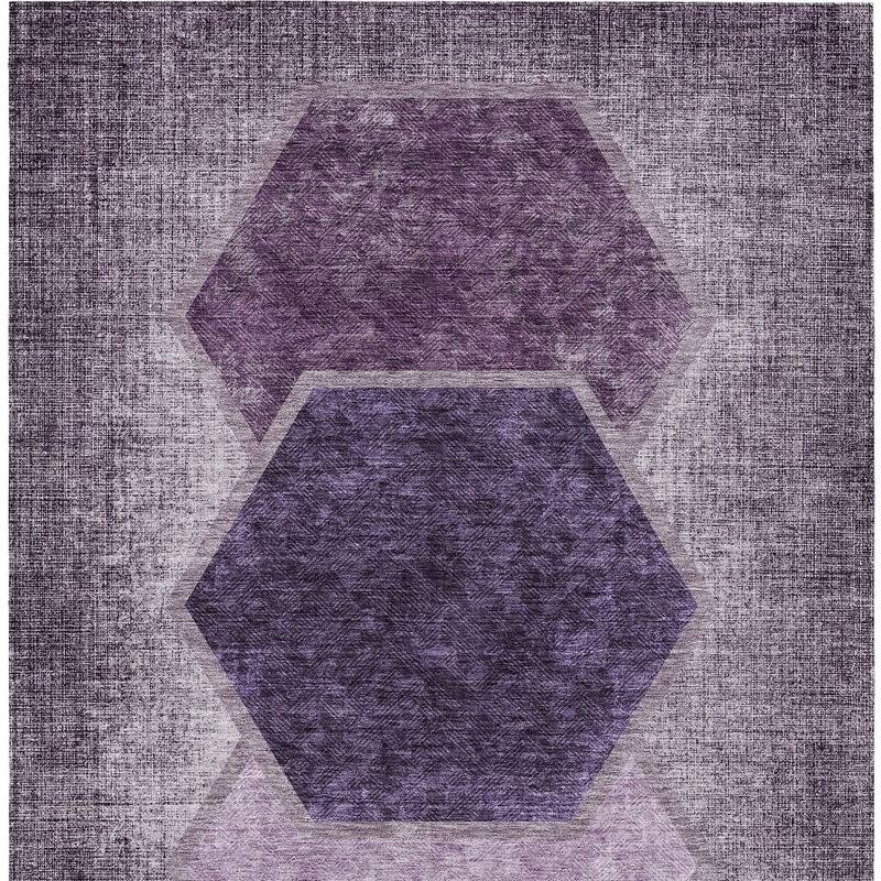 HomeRoots Geometric Transitional Rectangle Outdoor Rug