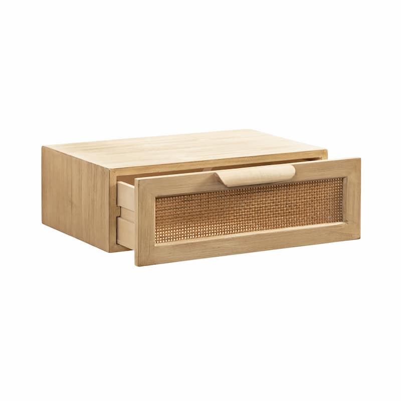 Kate and Laurel Ori Floating Side Table Rattan