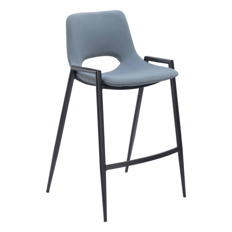 Set of 2 Faux Leather Low Back Chairs with Steel Frame and Footrest