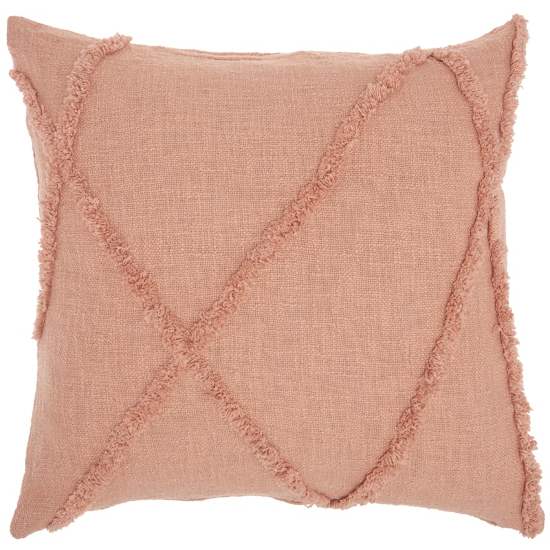 Mina Victory Distressed Diamond Boho Throw Pillow