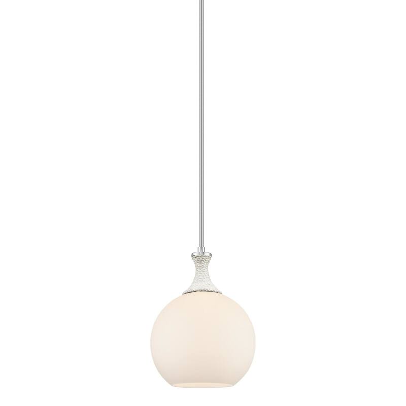 Innovations Lighting 415-1SR-14-10 Astor Pendant Astor 10" Wide - Satin Nickel / Matte White