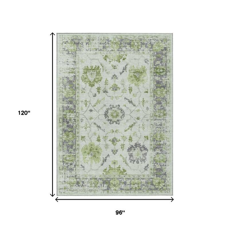 HomeRoots Floral Traditional Rectangle Outdoor Rug