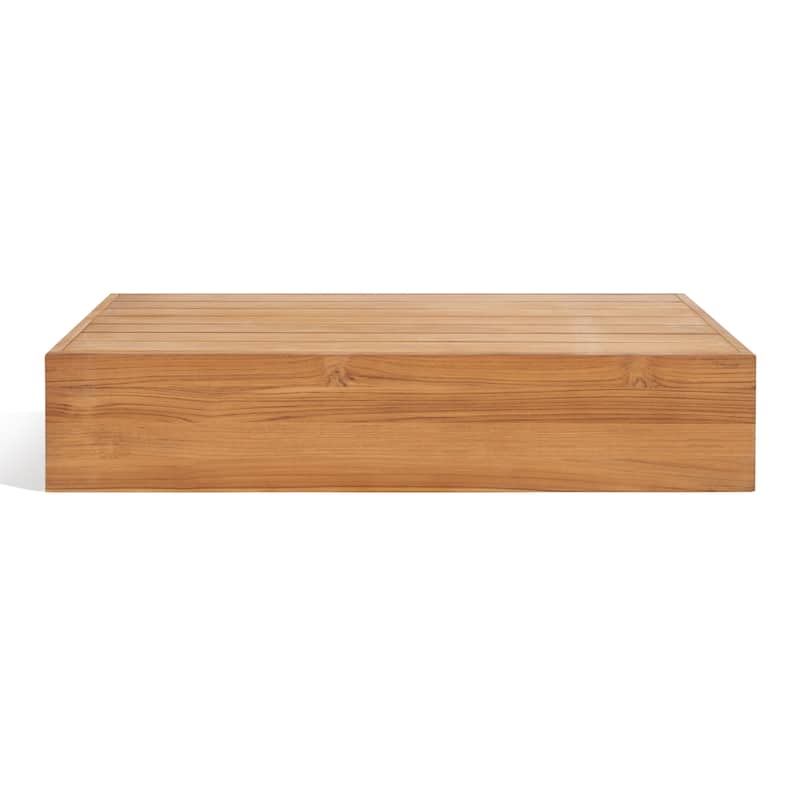SAFAVIEH Couture Clella Brazilian Teak Coffee Table - 40 In. W x 24 In. D x 8 In. H - 40Wx24Dx8H