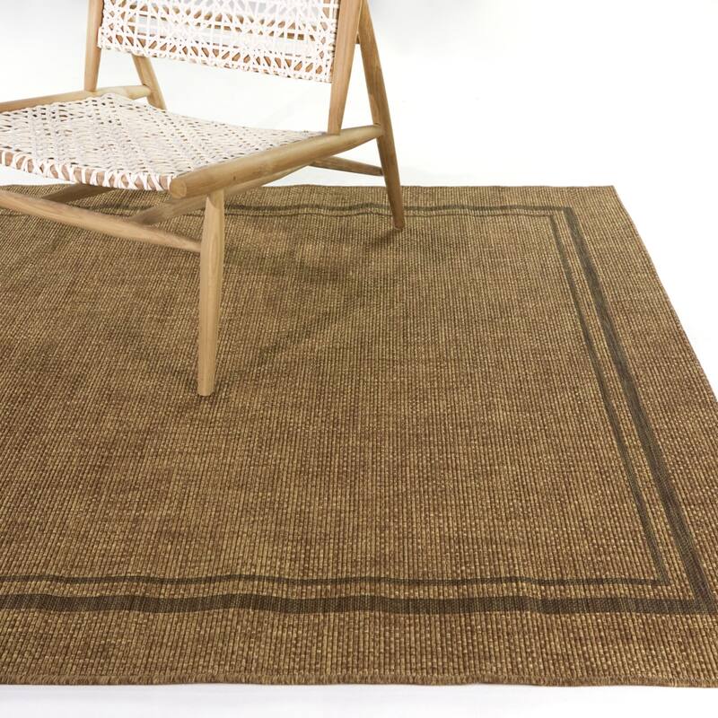 Proust Solid Border Indoor/Outdoor Area Rug - Black - 7'10" x 10'