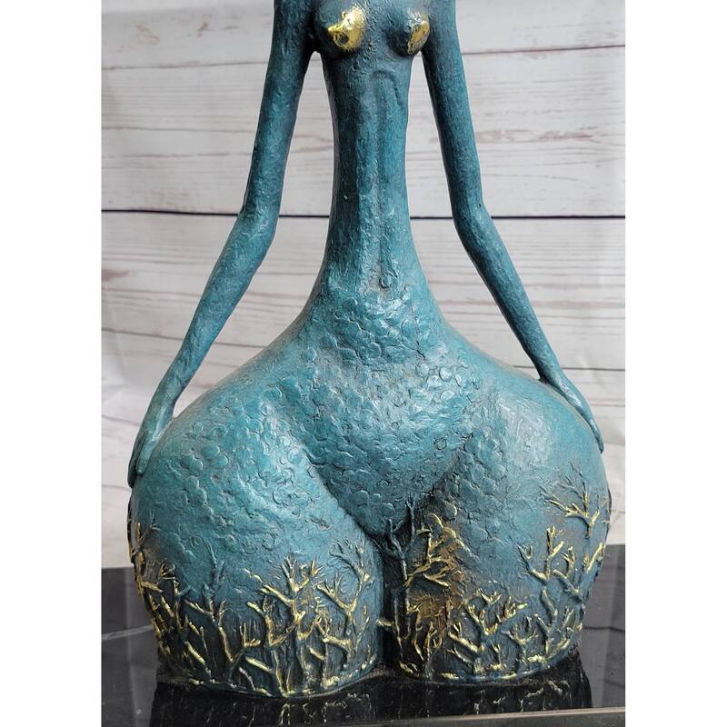 Original Signed Bronze Sculpture Statue Curvy Wide Waist Figure Female Boteroismo 15 Inches X 11 Inches