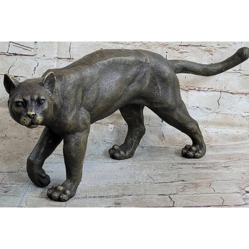 Bronze Metal Imitative Cat Kitten Housecat Sculpture Statue Figurine Feline Art Signed Original