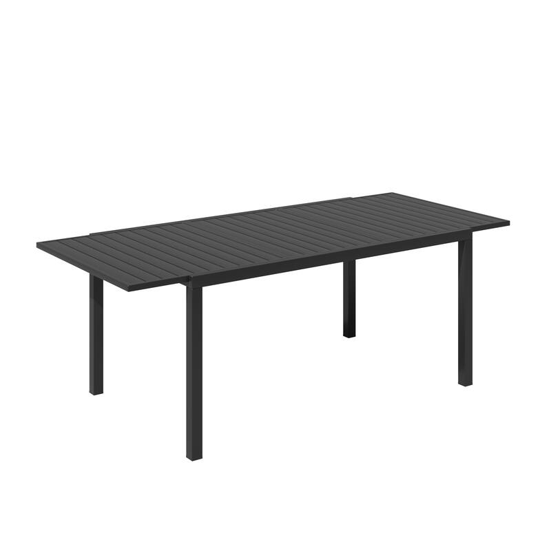 62"-84" Extendable Outdoor Dining Table Set for 6-8 Person, Rectangular Outdoor Furniture Adjustable Table for Porch,Backyard