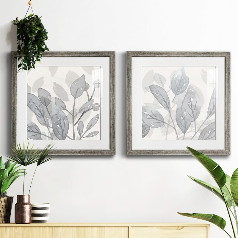 Shadow Leaves I- Premium Framed Print - Ready to Hang