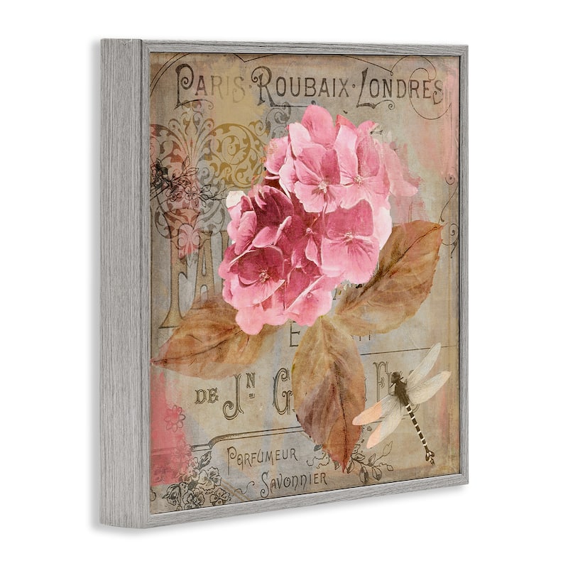 Stupell Vintage French Hydrangea Framed Giclee Art Design By Sasha