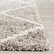 preview thumbnail 94 of 161, SAFAVIEH Hudson Shag Estella Diamond Trellis 2-inch Thick Rug