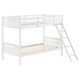 preview thumbnail 3 of 5, Wooden Versatile Twin over Twin Bunk Bed with Built-in Ladder for Bedroom For Home