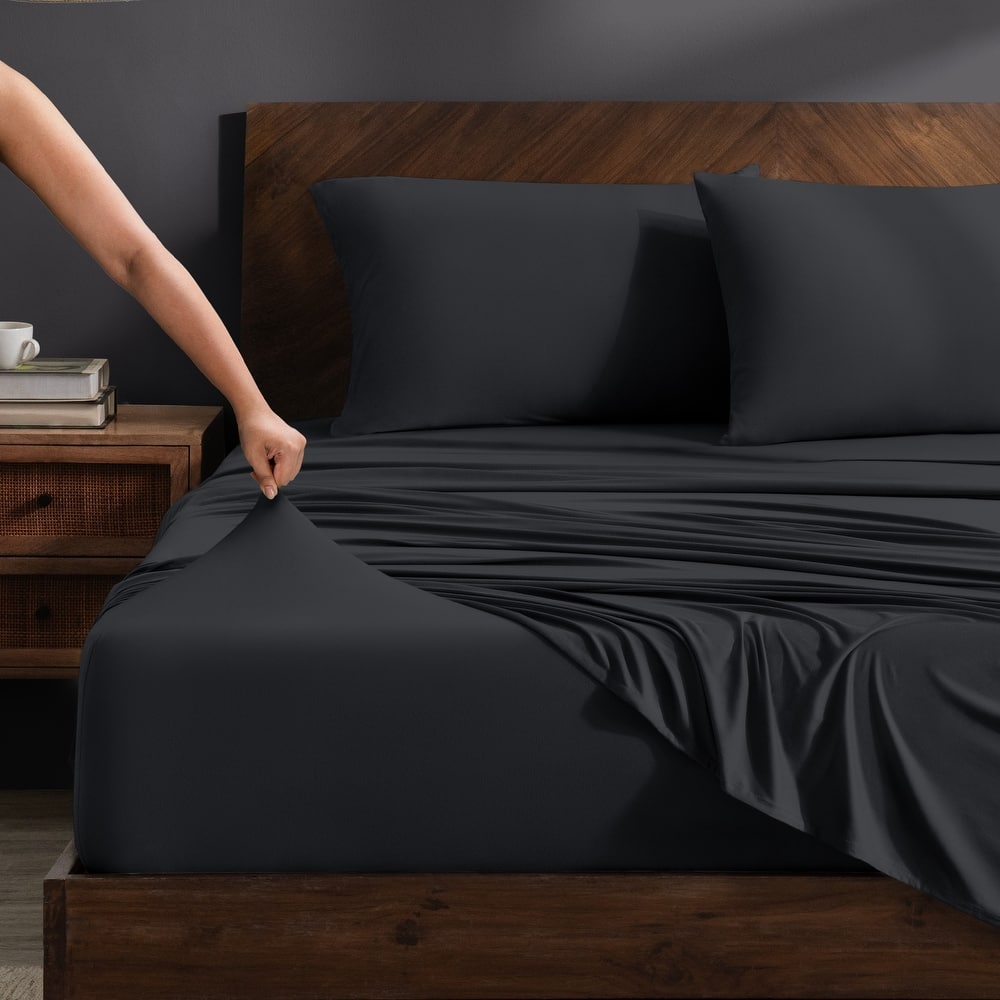 Bare Home Microfiber Stretch Knit Sheet Set