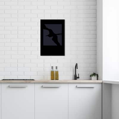 Wynwood Studio Canvas Animals Boheme Poster of a Bird Black and Modern & Contemporary Wall Art Canvas Print