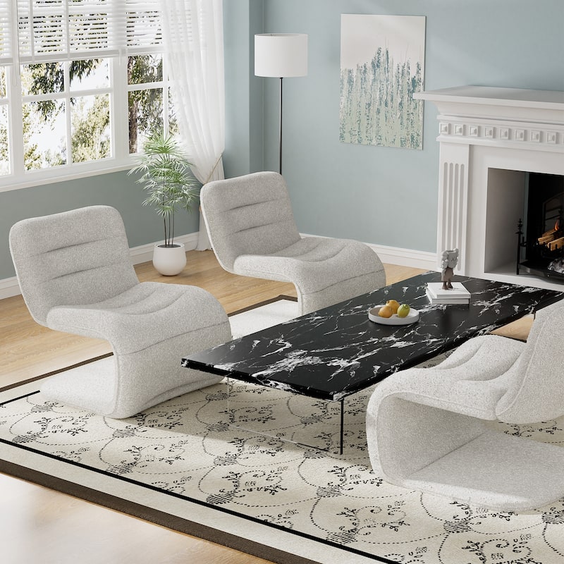 Ouyessir S-shaped Upholstered Side Chair