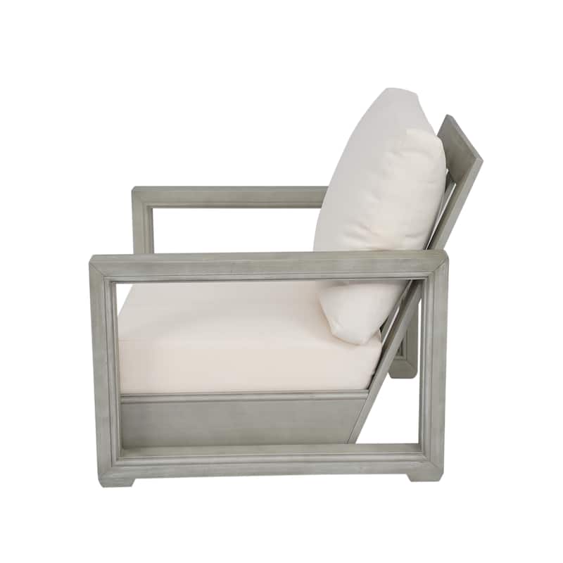 Westchester Acacia Wood Outdoor Club Chair with Cushion by Christopher Knight Home