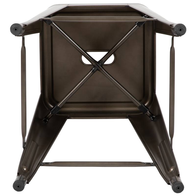 Industrial Metal Bar Stool (Set of 4)