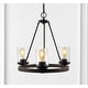 preview thumbnail 15 of 20, Athos Ring Iron/Seeded Glass Bohemian Cottae LED Chandelier, Oil Rubbed Bronze by JONATHAN Y