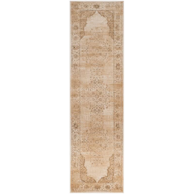 SAFAVIEH Vintage Berta Oriental Distressed Rug - 2'2" x 8' Runner - Creme