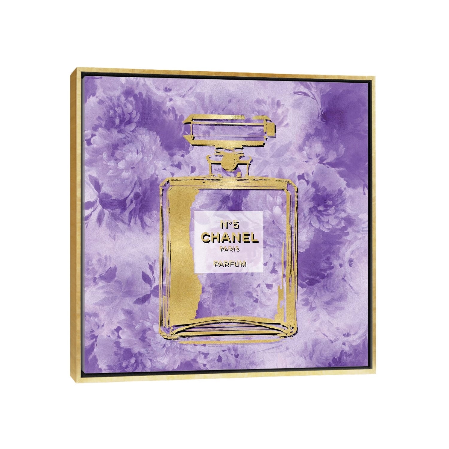 iCanvas Gold Perfume On Purple Flowers by Madeline Blake Framed Canvas  Print - Bed Bath & Beyond - 36947243