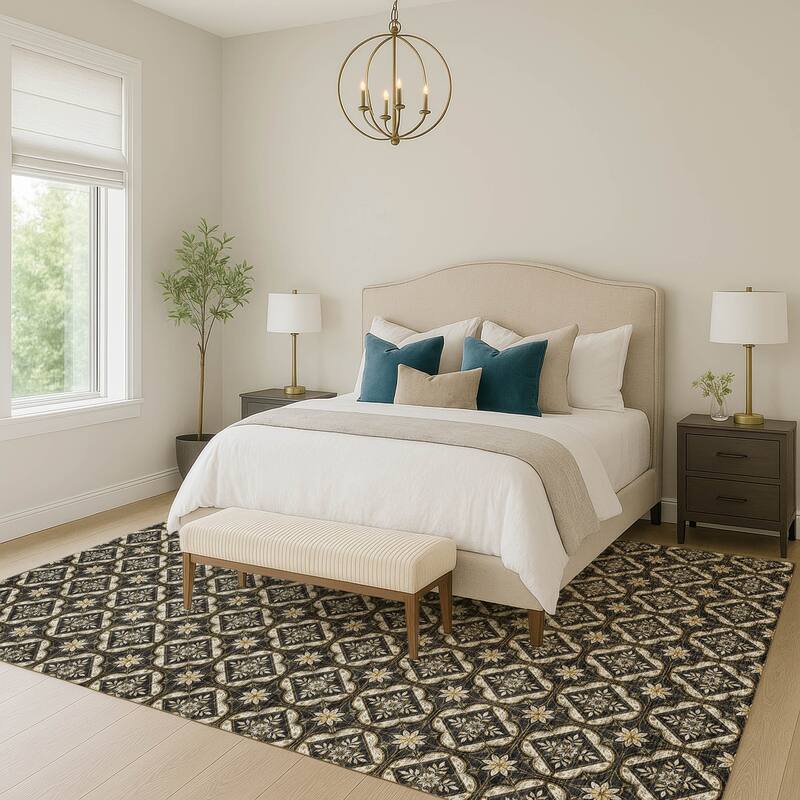 Machine Washable Indoor/ Outdoor Contemporary Granby Chantille Rug