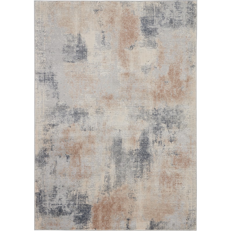 Rustic Textures Distressed Vintage Abstract Area Rug