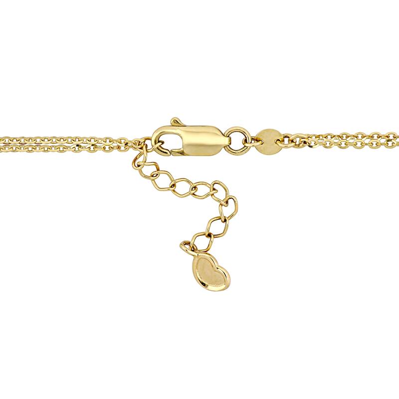 Miadora 18k Yellow Gold Leaf Drop Lariat Necklace