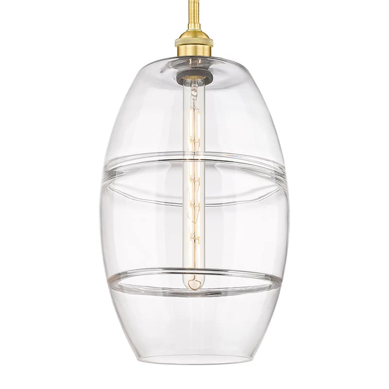 Innovations Lighting 616-1S 18 10 Vaz Pendant Vaz 10" Wide Mini - Satin Gold / Clear