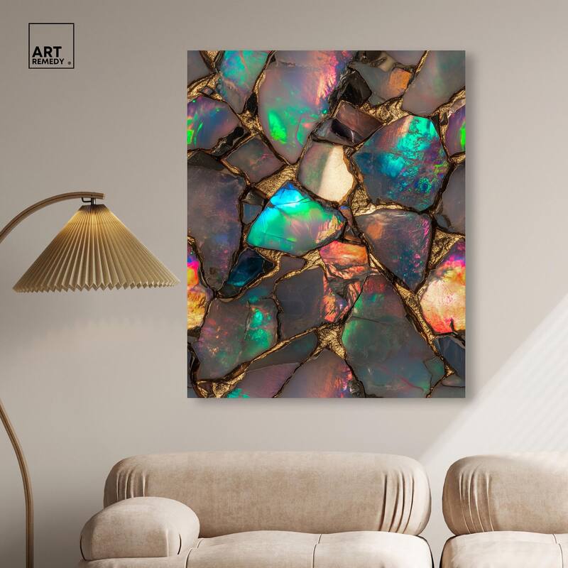 Stonic Rainbow Canvas by Art Remedy, Gallery Wrapped