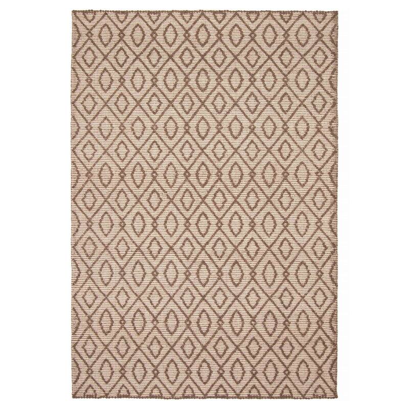 ECARPETGALLERY Braid weave Sienna Brown Wool Rug - 5'1 x 7'8 - Brown - 5'1 x 7'8