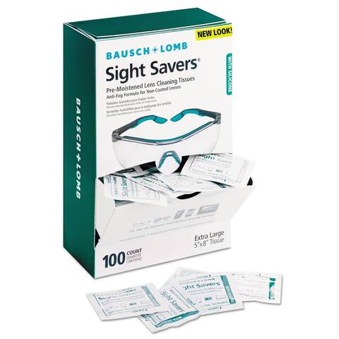 Sight Savers Pre-Moistened Anti-Fog Tissues with Silicone, 100/Box