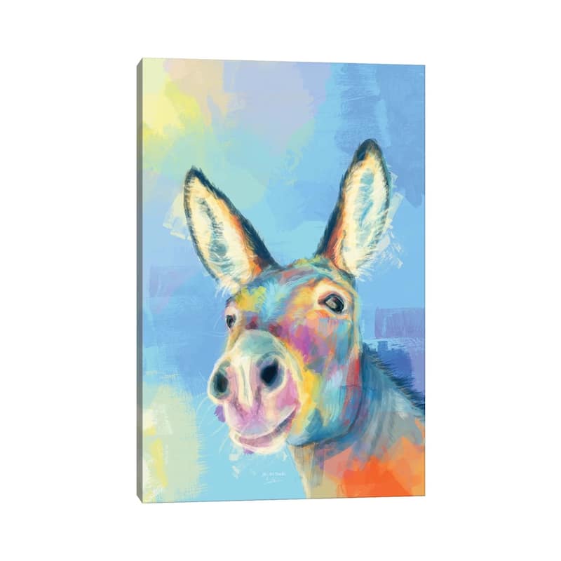 iCanvas "Carefree Donkey" by Flo Art Studio Canvas Print