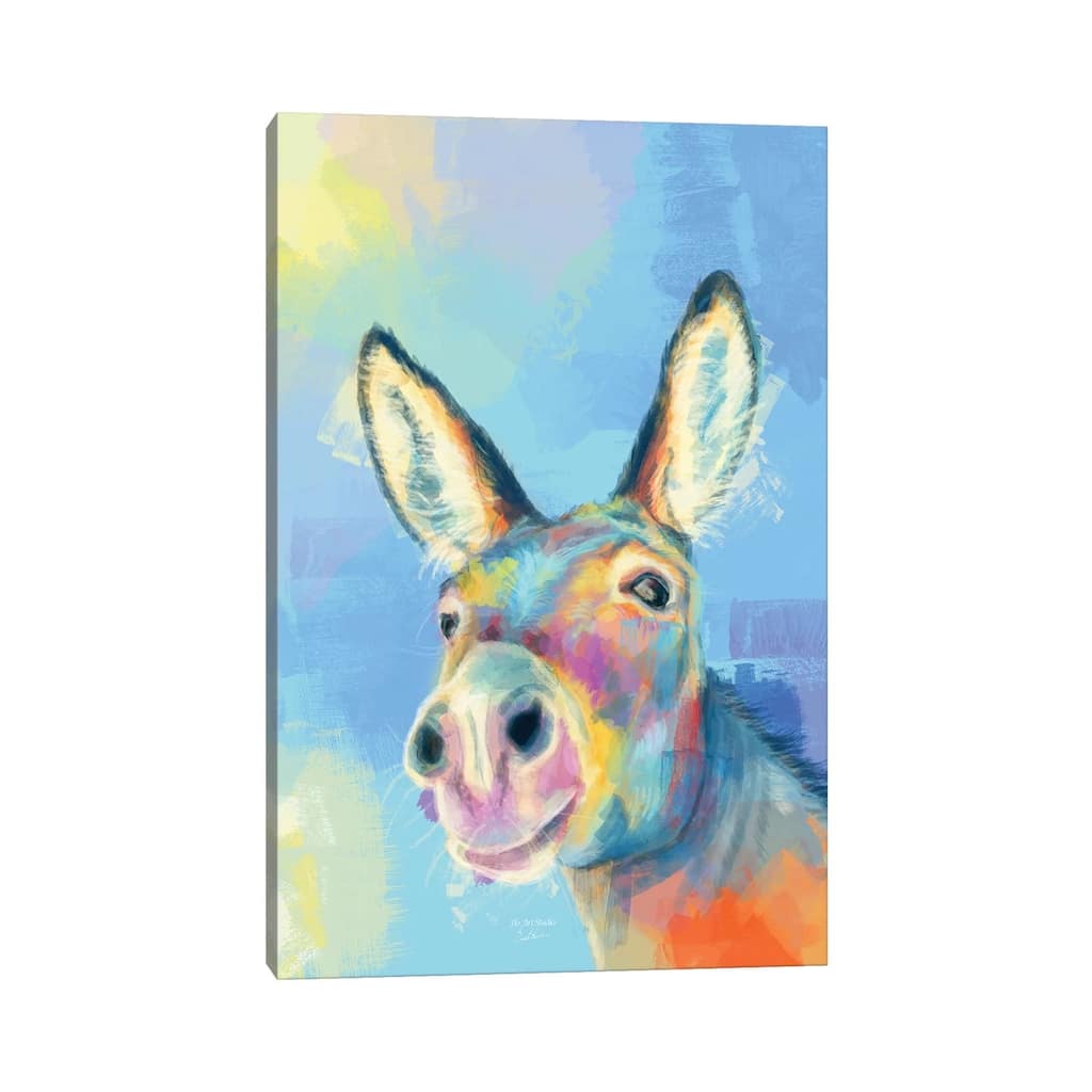 iCanvas "Carefree Donkey" by Flo Art Studio Canvas Print