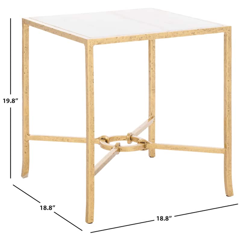 SAFAVIEH Couture Tauri Forged Metal Square Accent Table - 19"W x 19"D x 20"H