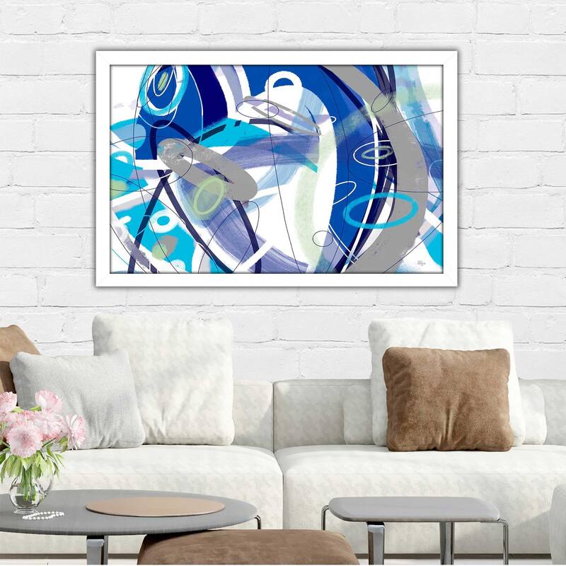 "Blue Flow" by Lisa Ridgers Print on Acrylic.