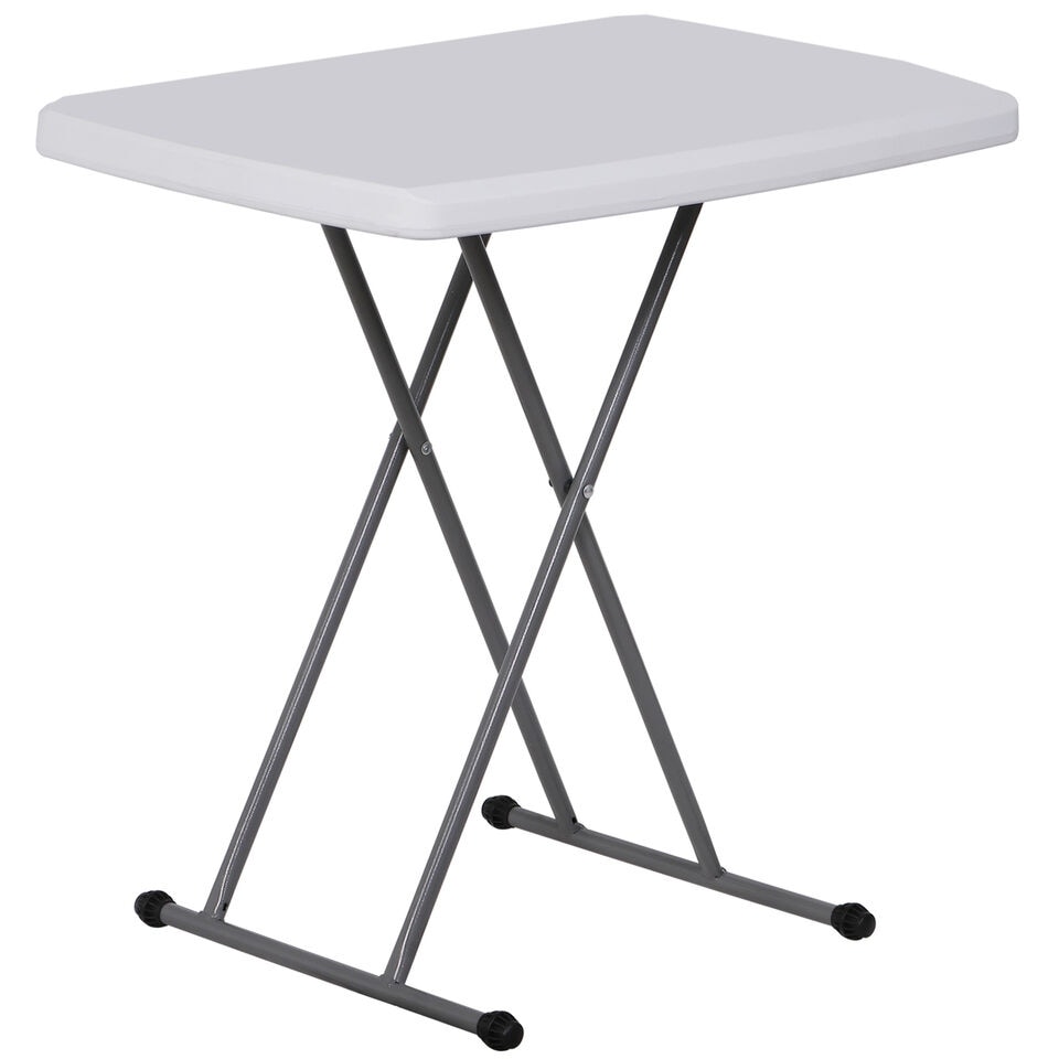 White Heavy Duty 2.5ft Adjustable Height Folding Table On Sale