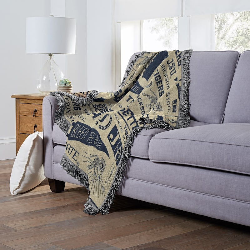 NCAA Mapping Jacquard Throw Blanket