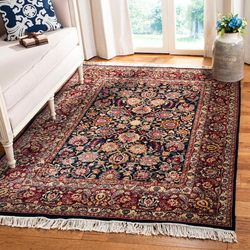 SAFAVIEH Hand-Knotted Versailles Vaia Wool Rug - Blue/Red - 4' x 6'