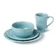 preview thumbnail 2 of 7, Certified International Coastline Blue 16 Piece Dinnerware Set, Service for 4 - 10.50"L x 10.50"W x 1.13"H