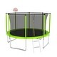 preview thumbnail 15 of 16, 12ft Round Outdoor Trampoline with Safety Enclosure and Basketball Hoop