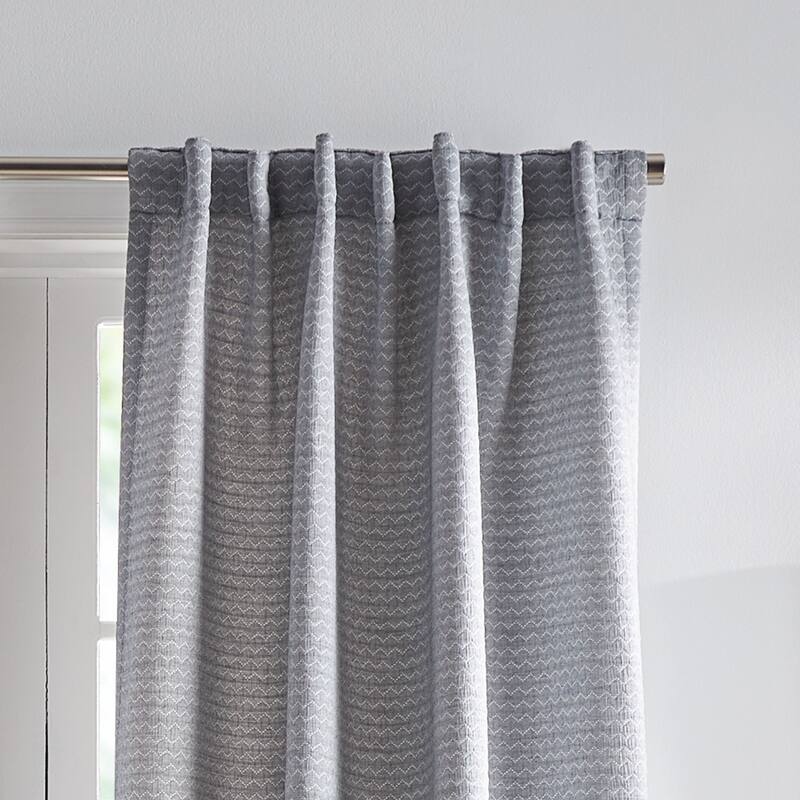 KARL LAGERFELD PARIS Blocked Geo Matelasse Curtain Panel Pair