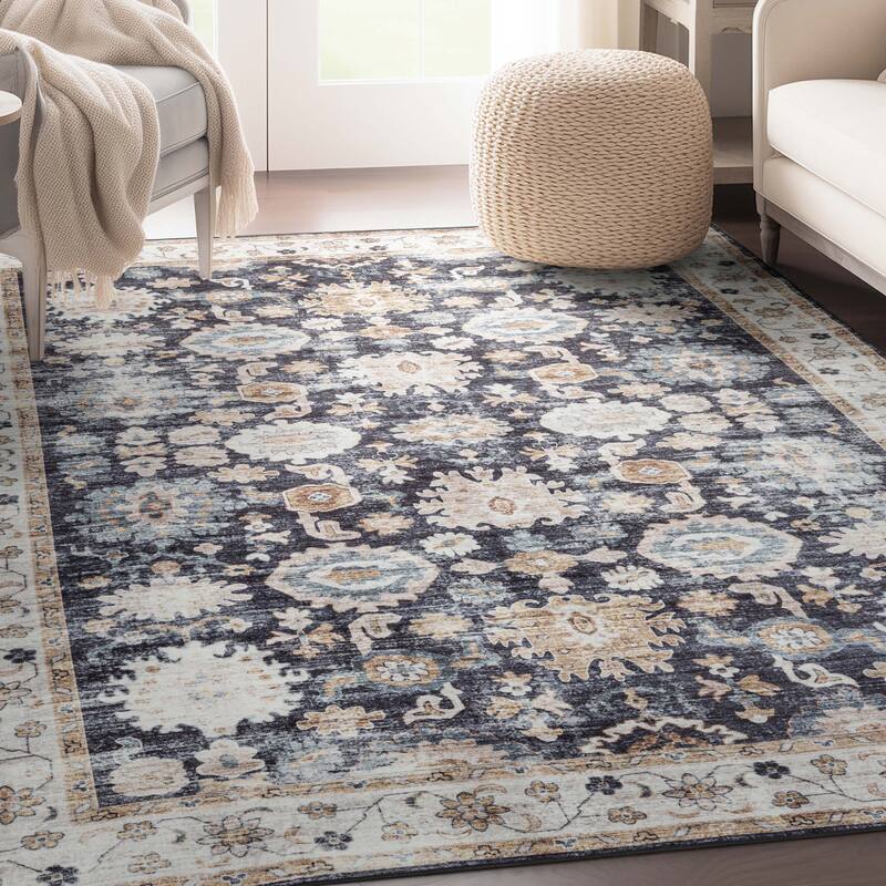 Well Woven Elle Basics Gala Vintage Botanical Washable Rug