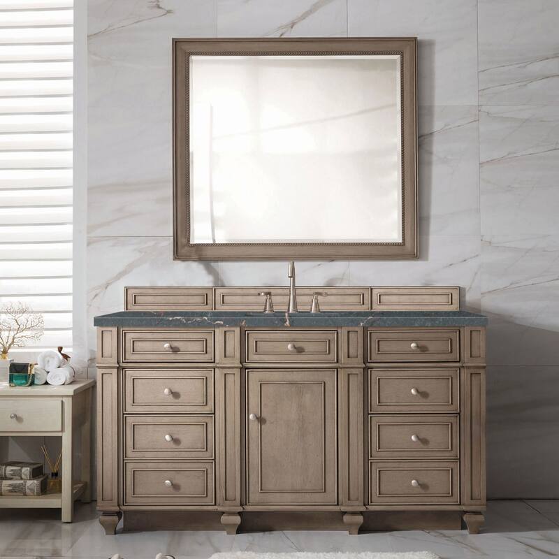 James Martin Vanities 157-V60S-3PBL Bristol 60" Single Basin Walnut