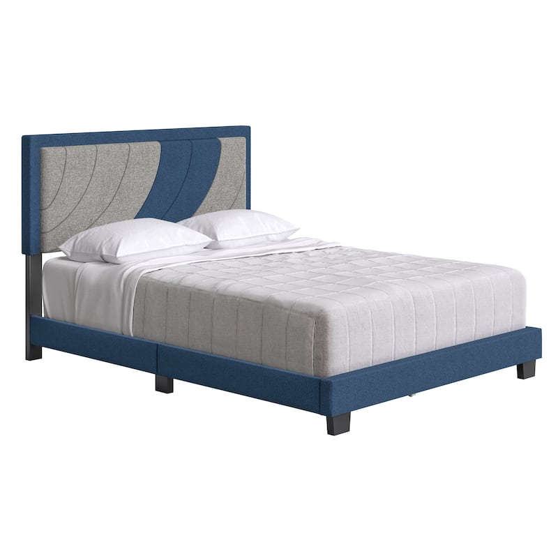 Boyd Sleep Sail Away Oceanic Upholstered Linen Platform Bed