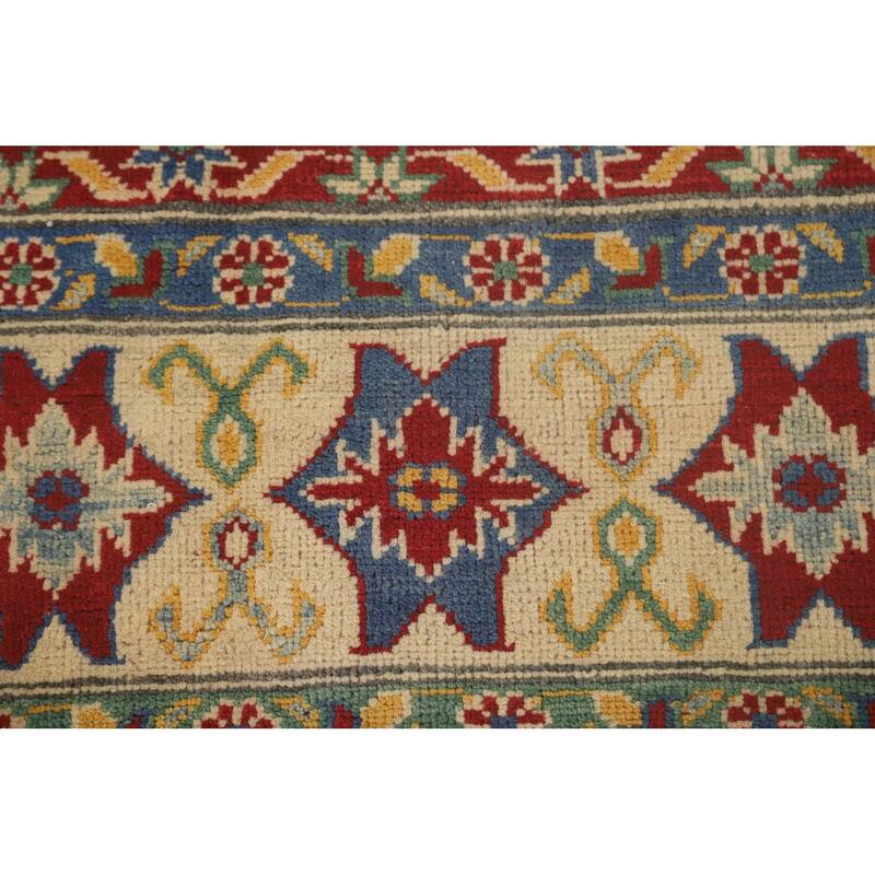 Light Blue Kazak Oriental Rug Hand-Knotted Living Room Wool Carpet - 9'9"x 12'8"