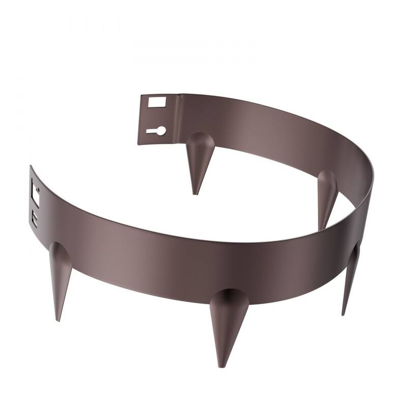 5 Pcs Galvanized Steel Flexible Landscape Edging Border Strip with Spikes for Outdoor Use - 39 x 6.14 x 0.06 in