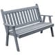 preview thumbnail 6 of 16, Pine 6' Traditional English Garden Bench Gray Stain