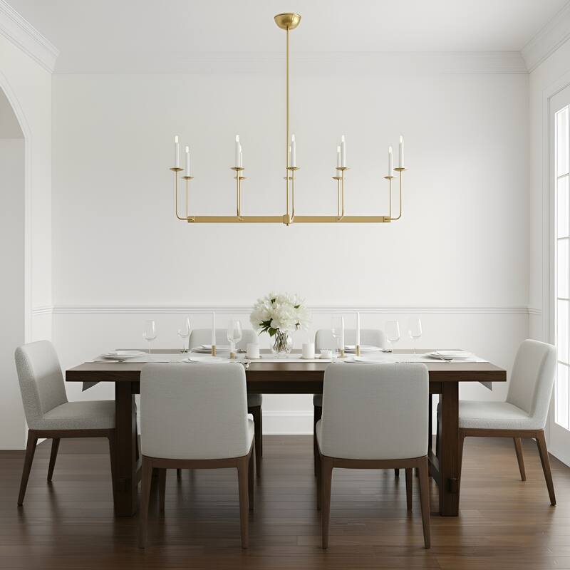 47" Large 10-Light Linear Branching Chandelier