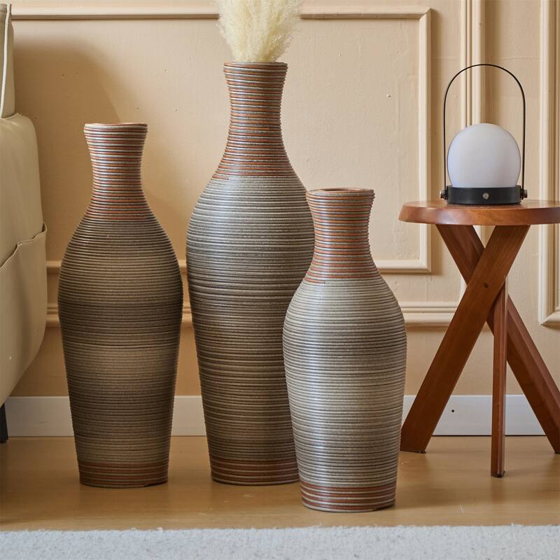 High Independent Decorative PVC Floor Vase (Set of 3)