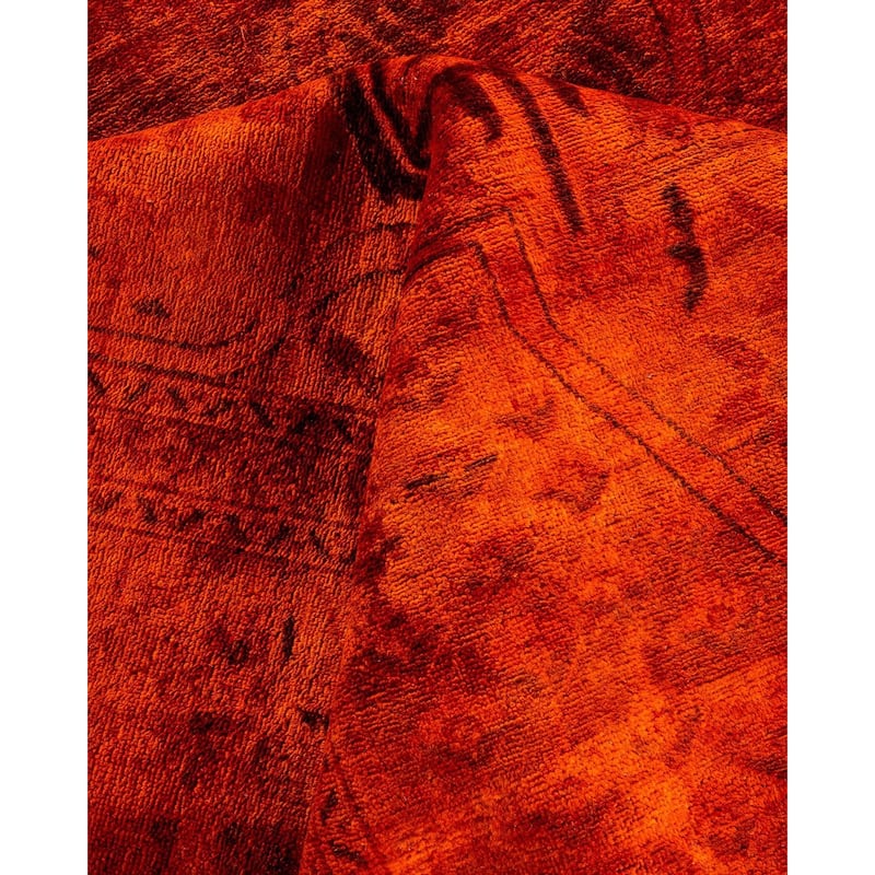 Contemporary Overdyed Wool Hand Knotted Area Rug - 8' 3" x 9' 10"